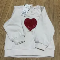 未使用　キラキラモチーフトレーナー　90