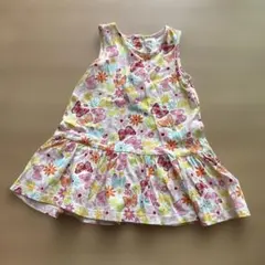 H&M 蝶と花プリント ワンピース 70センチ