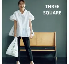 美品 THREE SQUARE ◇スリースクエア 2WAYタフタブラウス 水色 - メルカリ