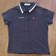le coq sportif チェック柄ポロシャツ Lサイズ