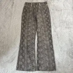 Y2K archive python snake flare pants