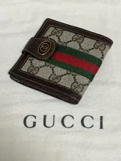 極上 美品 グッチ オールドグッチ 70s シェリーライン 二つ折り 長 財布 美品 グッチ オールドグッチ シェリーライン 長財布 二つ折り GG