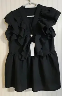 しまむら rivietta フリルフレンチ袖チュニック　L　新品タグつき