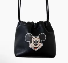 ジ*ン様 美品 MOUSSYミッキー ショルダーバック ディズニー100周年 