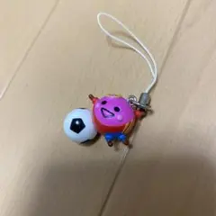 平成レトロ　サッカーボールとキャラクターのストラップのサムネイル