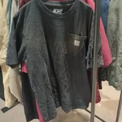 ダメージ Carhartt ブラック Tシャツ M ルーズフィット