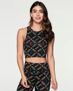 Zumba JWI正規品 2025 クロップド タンクトップ 黒 タグ付 M