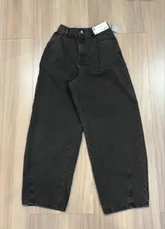 GU バレルレッグジーンズブラウン　Lサイズ