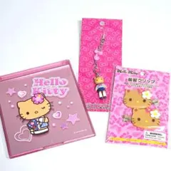 日焼けキティ ハローキティ 折りたたみミラーピンク サンリオ ローソン