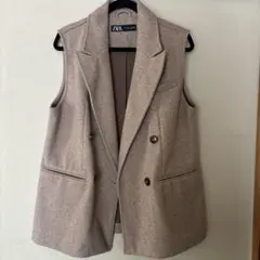 ZARA ダブルブレスト ベスト ジレのサムネイル