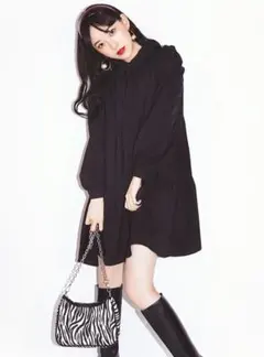 GRL パワショルティアードシャツワンピース tg473