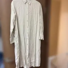 UNIQLO ロングシャツ　ベージュ