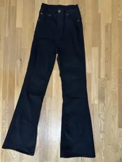 脚長効果！ブラックブーツカットデニム Sサイズ