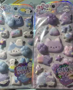 クラックス 肉球スクイーズ もちプニュ〜ステッカー 2枚セット