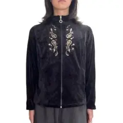 00s archive velours design zipup jacketのサムネイル