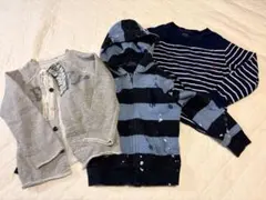 デニム＆ダンガリー:カーディガン、ラルフローレン:パーカー／ロングTシャツ 3点