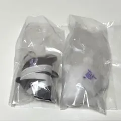 ディズニーハロウィン2025　ぬいぐるみチャーム　白　黒