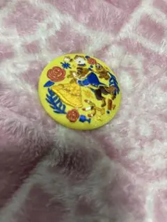 刺繍缶バッジ　ディズニー　美女と野獣