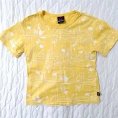 BABYDOLL ベビド プーさん 総柄 キッズ Tシャツ イエロー 110のサムネイル