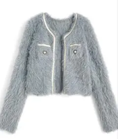 【新品タグ付き】GRL ブレードシャギーニットカーディガン