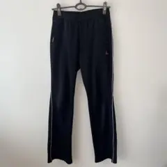 adidas ジャージパンツ ブラック ピンクライン　L