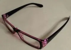 パソコンメガネ伊達メガネ 男女兼用 度なし 軽量デザイン(カラー:クリアピンク)