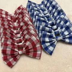 犬用チョーカー　トリミングチョーカー　ギンガムチェック