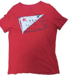 American Eagle Tシャツ レッド Мサイズ 美品