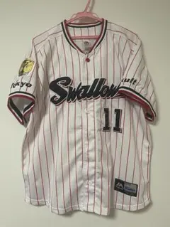 ヤクルトスワローズ　奥川泰伸　ユニフォーム　優勝ワッペン　つば九郎 ヤクルトユニフォーム2026 燕パワー➕奥川泰伸カードセット - メルカリ