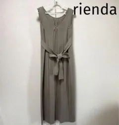 rienda ワンピース　MixプリーツKnit Iラインワンピース