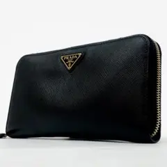 プラダ 三角ロゴ ラウンドジップ 長財布 ロングウォレット サフィアーノレザー
