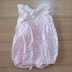 Baby GAP　ベビーロンパース　ピンク3-6M　ノースリーブ　ベビー