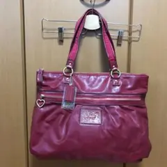 再値下げ❗️ マザーバックに‼️ コーチ　大きめトートバッグ　レッド  COACH