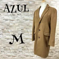 【アズール/AZUL】　コート　チェスター　ミドル丈　M　ゆったり　ブラウン