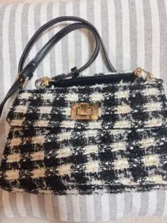 snidel ポイントメタル ツイードバッグ