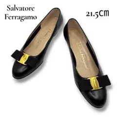 【美品】Salvatore Ferragamo パンプス ヴァラリボン ブラック