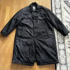 MUJI 無印 洗える中綿ステンカラーコート 黒 XL