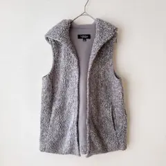 Coffee Shop コーヒーショップ フード付きニットベスト ベスト S