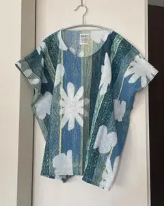 SOU・SOU 有松鳴海絞 伊勢木綿 文（ぶん） 四角衣 ニつ身 雪花 青