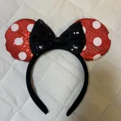ミニーマウス風スパンコールカチューシャ