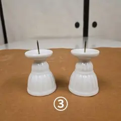 神具　　③白ローソク立て　小　2個　国産品