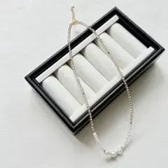 本真珠　淡水パール　ネックレス　上品　シンプル　大人可愛い