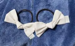 リボン付きヘアゴム 2個セット