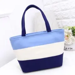 トートバッグ　エコバッグ　ハンドバッグ　レディース　手提げ　通学　青　水色　韓国
