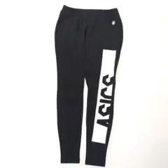 美品　asicsアシックス　トレーニングパンツ　スパッツ　メンズ　L　黒×白