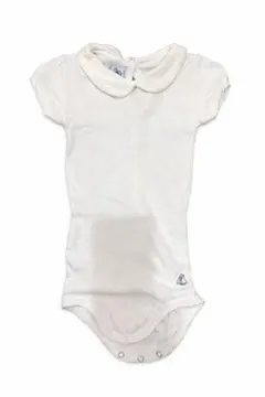 プチバトー襟付きロンパース70美品白