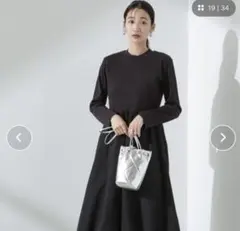 ナノユニバース　NANO universe 2WAYコンビワンピース ブラック