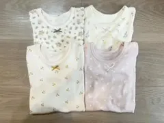 ベビー肌着 長袖 ロンパース 4枚セット