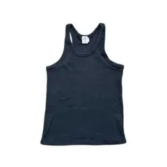 7SM2 コットン　ノースリーブ　タンクトップ　ブラック　L 古着used