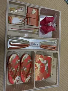 子供着物 子供帯 作り帯 バック 丸くげ付 セット 七五三 3歳 CO-8124